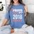 Proud Mom Of A Class 2018 Graduate Graduation Shirt Women's Comfort Colors T-Shirt Blue Jean