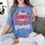 Proud Mom Of a Class Of 2025 Graduate Senior Graduation Women's Comfort Colors T-Shirt Blue Jean