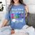Proud Mom Of A Kindergarten Grad Shirt Graduation Women's Comfort Colors T-Shirt Blue Jean