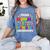 Proud MOMMY Of a 2025 Preschool Graduate Graduation Women's Comfort Colors T-Shirt Blue Jean