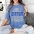 Proud Sister Of Two Class Of 2025 Graduates Twins Graduation Women's Comfort Colors T-Shirt Blue Jean