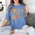 Retro Groovy In My Master's Degree Era Graduation Master Women's Comfort Colors T-Shirt Blue Jean
