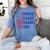 Retro Proud Coast Guard Dad Graduation Dad Usa Flag Outfit Women's Comfort Colors T-Shirt Blue Jean