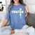 Senior 2021 Volleyball Graduation Shirt Women's Comfort Colors T-Shirt Blue Jean