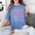 Senior 2026 Class Of 2026 Coquette Pink Bow Graduation Moms Women's Comfort Colors T-Shirt Blue Jean