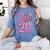 Senior 2026 Graduation Girls Coquette Pink Bow Class Of 2026 Premium Women's Comfort Colors T-Shirt Blue Jean