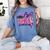 Senior 2027 Class Of 2027 Coquette Girl Pink Graduation 2027 Women's Comfort Colors T-Shirt Blue Jean