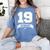 Senior Class Of 2019 Graduation School College Women's Comfort Colors T-Shirt Blue Jean
