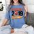 Senior Class Of 2019 Tshirt Graduation Students Football Women's Comfort Colors T-Shirt Blue Jean