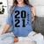 Senior Class Of 2021 Graduation High School College Women's Comfort Colors T-Shirt Blue Jean
