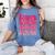 Senior Class Of 2026 Pink Coquette Bow Graduation 2026 Women's Comfort Colors T-Shirt Blue Jean