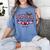 Senior Class Of 2027 Coquette Pink Bow Graduation 2027 Women Women's Comfort Colors T-Shirt Blue Jean