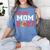 Senior Football Mom 2027 Team Class Of 2027 Graduation Mom Women's Comfort Colors T-Shirt Blue Jean