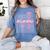 Senior Mom 2027 Class Of 2027 Coquette Bow Graduation 2027 Women's Comfort Colors T-Shirt Blue Jean