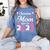 Senior Mom Of A Class Of 2022 Heart School Graduation Women's Comfort Colors T-Shirt Blue Jean