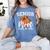 Senior Mom Class Of 2026 Coquette Bow Basketball Graduation Women's Comfort Colors T-Shirt Blue Jean