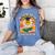 Senior Mom Class Of 2026 Daisy Flower Retro Graduation Women's Comfort Colors T-Shirt Blue Jean