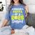 Senior Poppa 2025 Tennis Class Of 2025 Graduation Women's Comfort Colors T-Shirt Blue Jean