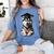Siberian Husky Dog Graduation Cap Training School Graduate Men Women Kids Women's Comfort Colors T-Shirt Blue Jean