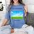Out Standing In Her Field Graduation Tee Women's Comfort Colors T-Shirt Blue Jean