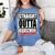 Straight Outta High School Class Of 2023 Graduation Women's Comfort Colors T-Shirt Blue Jean