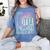 Straight Outta Preschool Class Of 2022 School Graduation Women's Comfort Colors T-Shirt Blue Jean