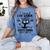 I Survived 6th Grade Graduated Cat Graduation For Men Women Girls Kids Women's Comfort Colors T-Shirt Blue Jean