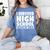 I Survived High School Class Of 2018 Graduation Women's Comfort Colors T-Shirt Blue Jean