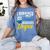 i Survived My Husbands Bachelors Degree Graduation Gifts Women's Comfort Colors T-Shirt Blue Jean