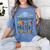 I Survived My Mom's Master's Degree Master Graduation Women's Comfort Colors T-Shirt Blue Jean