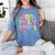 100 Days Of School Book Pencil Teachers Girls Kids 100th Day Women's Comfort Colors T-Shirt Chalky Mint