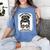 Book Lover What Happens At Book Club Stays Messy Bun Girls Women's Comfort Colors T-Shirt Chalky Mint