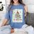 All Booked For Christmas Book Xmas Tree Coquette Bow Lights Women's Comfort Colors T-Shirt Chalky Mint