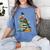 Books Abstract Artist Women Art Painting Books Women's Comfort Colors T-Shirt Chalky Mint