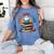 “Books Coffee & Yarn Enthusiast Cozy Reader Women's Comfort Colors T-Shirt Chalky Mint