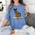 Cat Book Flowers Women's Comfort Colors T-Shirt Chalky Mint