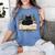 Cat On Open Book Mushrooms Ferns Dark Academia Women's Comfort Colors T-Shirt Chalky Mint