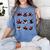 Cat Reading Books Lover Christmas Cat Lover Xmas Women's Comfort Colors T-Shirt Chalky Mint