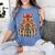Coquette Christmas Book Tree Xmas Lights Librarian Teacher Women's Comfort Colors T-Shirt Chalky Mint