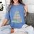 Cute Bookmas Christmas Book Tree Book Lover Teacher Women's Comfort Colors T-Shirt Chalky Mint