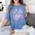 Frutiger Aero Y2K Chrome Phone Butterfly Women's Comfort Colors T-Shirt Chalky Mint