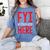 Fyi Introvert Here Raglan Baseball Tee Women's Comfort Colors T-Shirt Chalky Mint