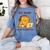 Go Away I'm Introverting Cozy Cat With Laptop And Coffee Women's Comfort Colors T-Shirt Chalky Mint