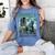 Godzilla Ocean Scene Comic Book Illustration Movie Monster Women's Comfort Colors T-Shirt Chalky Mint
