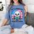 A Good Day To Read a Book Reading Eagle With American Flag Women's Comfort Colors T-Shirt Chalky Mint