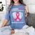 Heart I Wear Pink In Memory Of Nana Breast Cancer Awareness Women's Comfort Colors T-Shirt Chalky Mint