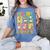 HUGvyn Happy 100 Days Of School Teacher Goose Preppy Books Women's Comfort Colors T-Shirt Chalky Mint