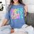 Library Book Fair Vibe Tie Dye School Reading Nostalgic Women's Comfort Colors T-Shirt Chalky Mint