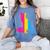 Pansexual Pride Celestial Cat Sitting Book LGBTQ Pan Colors Men Women Women's Comfort Colors T-Shirt Chalky Mint
