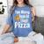 Pizza Lover Saying Introvert Anti Social Humor Foodie Women's Comfort Colors T-Shirt Chalky Mint